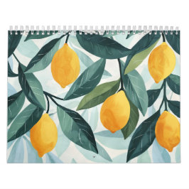 Modern Scandinavian Floral Fruit | Folk Art Wall Kalender