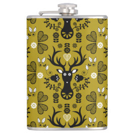 Modern Scandinavian FolArt Hjort Fickplunta