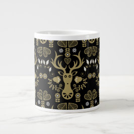 Modern Scandinavian FolArt Hjort Jumbo Mugg