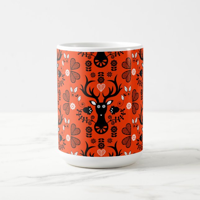 Modern Scandinavian FolArt Hjort Kaffemugg (Center)