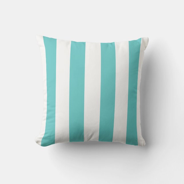 Modern Scandinavian stil aqua turkos rand Kudde (Framsida)