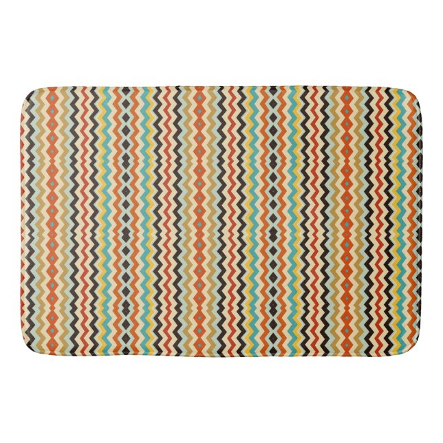 modern schevron Geometric mönster Badrumsmatta (Framsidan)