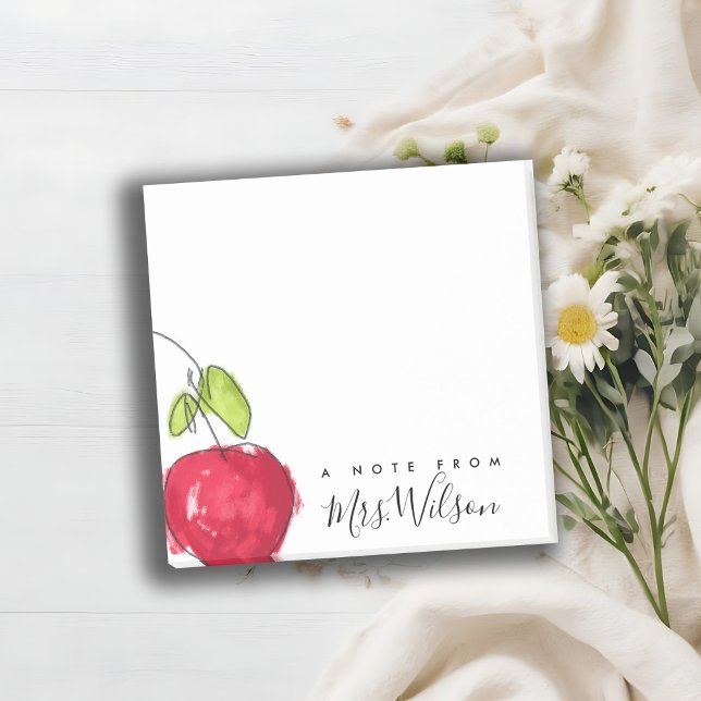 MODERN SCHOOL TEACHER OIL PAINT HAND PLOCKADE APPL POST-IT BLOCK (Skapare uppladdad)