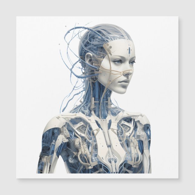 Modern Sci-fi cyborg-flicka (Framsida)