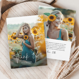 Modern Script 2 Photo Studenten Tack Kort