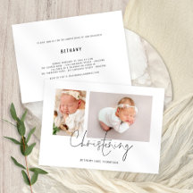 Modern Script 2 Photos Christening