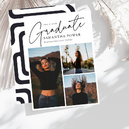 Modern Script 3-foto Geometric Studenten Meddelande