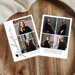 Modern Script 6 Photos Graduation Announcement Inbjudningar<br><div class="desc">Celebrate your graduate’s milestone with this Modern Script 6 Photos Graduation Announcement, designed to beautifully showcase seven favorite photos in a clean, modern layout. Featuring elegant flowing script paired with minimalist typography, this personalized announcement highlights special memories while sharing the exciting news with family and friends. Perfect for high school...</div>