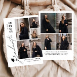 Modern Script 9 Photos Graduation Announcement Inbjudningar<br><div class="desc">Celebrate your graduate’s milestone with this Modern Script 9 Photos Graduation Announcement, designed to beautifully showcase seven favorite photos in a clean, modern layout. Featuring elegant flowing script paired with minimalist typography, this personalized announcement highlights special memories while sharing the exciting news with family and friends. Perfect for high school...</div>