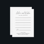 Modern Script Advice and Wishes Graduation Tilläggskort<br><div class="desc">Celebrate your graduate with heartfelt words using this Modern Script Advice and Wishes Graduation Card. Featuring elegant flowing script paired with clean modern typography, this stylish card provides space for friends and family to share personal messages, encouragement, and words of wisdom. Perfect for high school or college graduation parties, Class...</div>