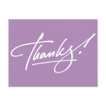 Modern Script African Violet - tackkort