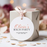 Modern Script Bachelorette Party Gåvor Etiketter<br><div class="desc">Favorittaggar för Modern skript Bachelorette Party</div>