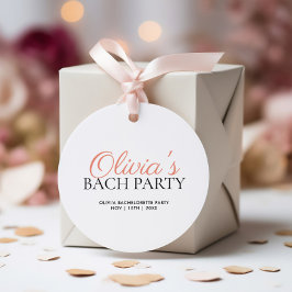 Modern Script Bachelorette Party Gåvor Etiketter
