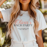 Modern Script Bachelorette Party T Shirt<br><div class="desc">Modern Script Bachelorette Party T-Shirt</div>