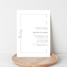 Modern Script Bautizo-inbjudan på spanska Inbjudningar