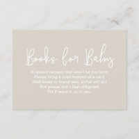 Modern Script Beige Bebis badrums bokförfrågan
