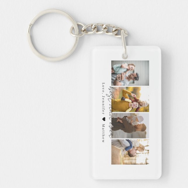 Modern Script Best Pappa någonsin 4 Photos Collage (Framsidan)