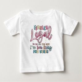 Modern Script Birthday Girl Baby T Shirt