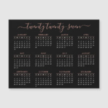 Modern Script Black Ro Guld 2025-kalender