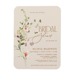 Modern Script Boho Blomsterträdgård Bröllopsdusch Magnet
