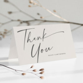 Modern Script Boho Bröllopsfest Tack Kort