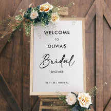 Modern Script | Bridal Shower Welcome Sign Poster