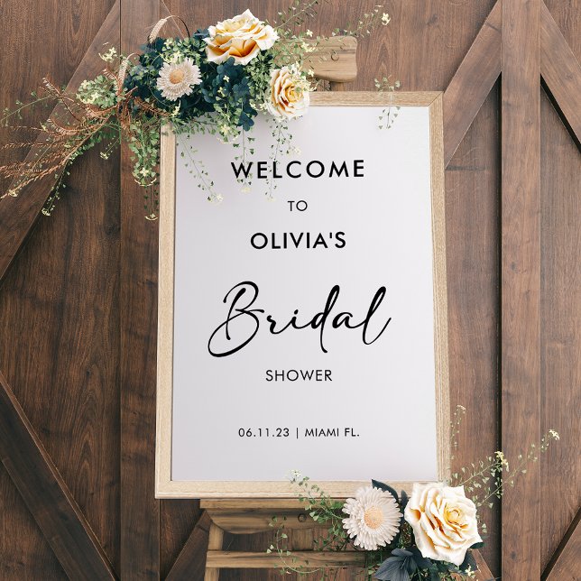 Modern Script | Bridal Shower Welcome Sign Poster (Skapare uppladdad)