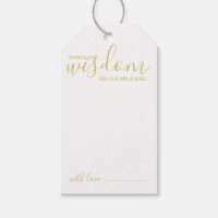 Modern Script Bröllop Adress och Önskemål Guld