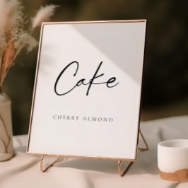 Modern Script Bröllop Cake Poster