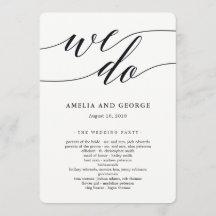 Modern Script Bröllop Ceremony-program