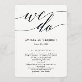 Modern Script Bröllop Ceremony-program Program