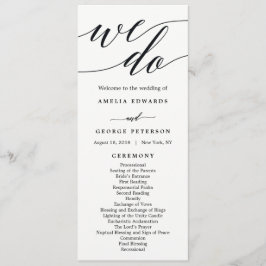 Modern Script Bröllop Ceremony-program Program