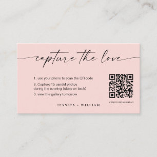 Modern Script Bröllop - fånga upp kärlek QR-koden Tilläggskort