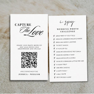 Modern Script Bröllop - fånga upp kärlek QR-koden Tilläggskort