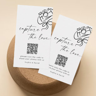 Modern Script Bröllop fångar upp Kärlek QR-koden Tilläggskort
