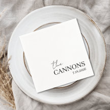 Modern Script Bröllop Personligt Namn Datum