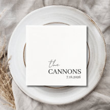 Modern Script Bröllop Personligt Namn Datum