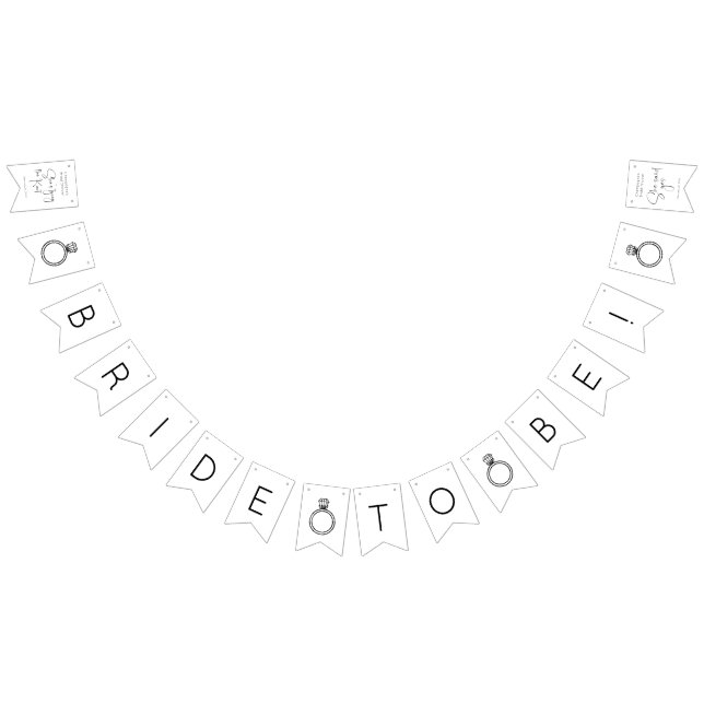 Modern Script Bröllopsdusch Vimplar (Alla)