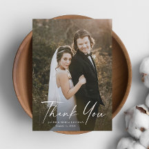 Modern Script Calligraphy Photo Bröllop