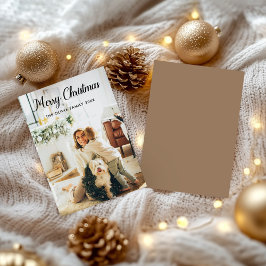 Modern Script Christmas Family Card holiday Card Julkort