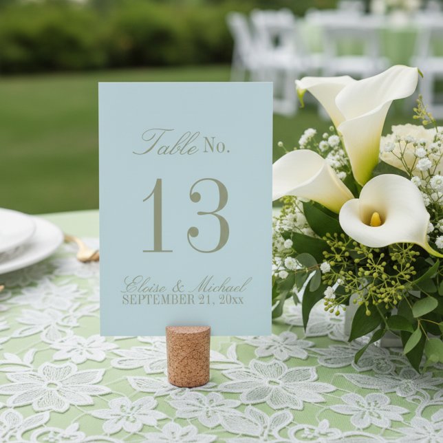Modern Script Citrus Blue Formal Wedding Bordsnummer (Number
Set the dinner tables of your big day with this Modern Script Citrus Blue Table Number!)