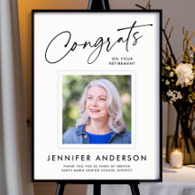 Modern Script Congrats Retirement Party Photo