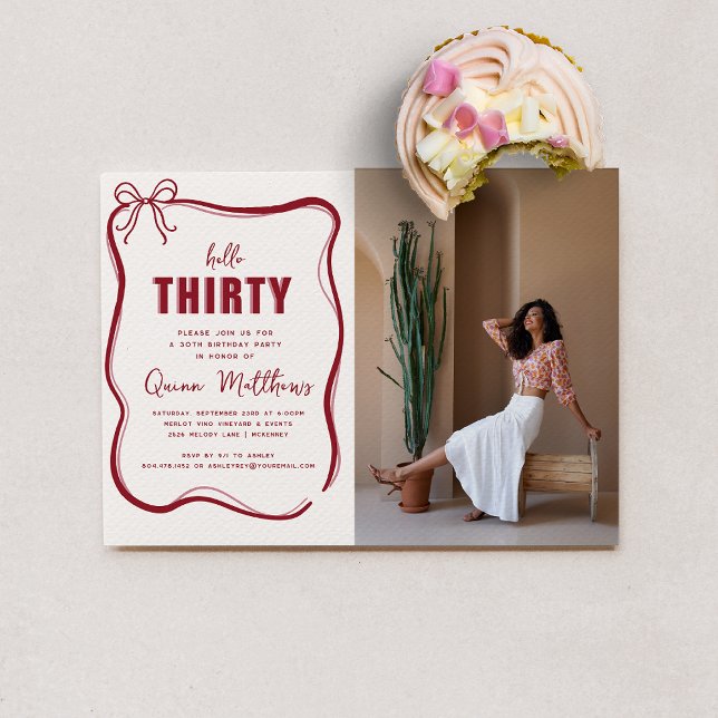 Modern Script Custom Age Birthday Inbjudningar (Skapare uppladdad)