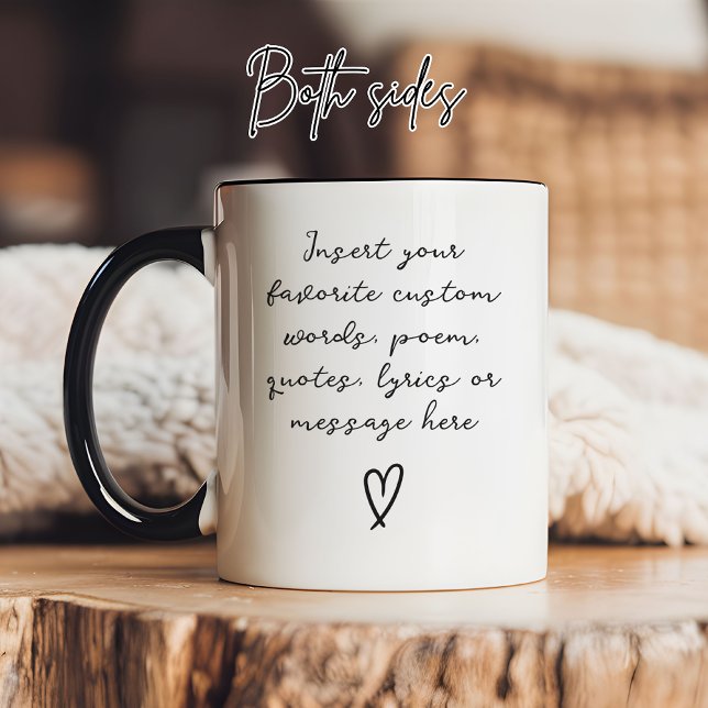 Modern Script Custom Birthday Graduation Message Mugg (Custom Message Mug – Christmas, Mother's Day, Birthday & Graduation Gift for Women or Men)
