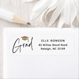 Modern Script Examen Returadress Etikett