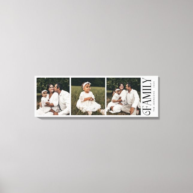 Modern Script Familj Anpassad 3 Bilder Namn  (Framsida)