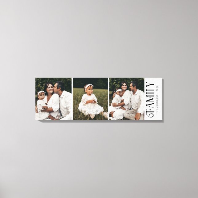 Modern Script Familj Anpassad 3 Bilder Namn  (Framsida)