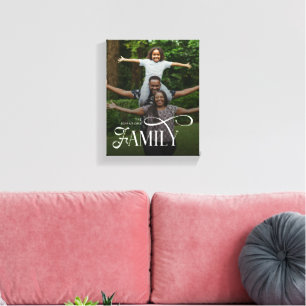 Modern Script Familj Anpassad Fotografinamn Canvastryck