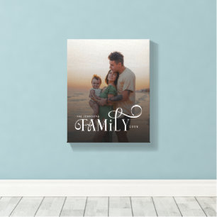 Modern Script Familj Anpassad Fotonym  Canvastryck