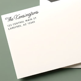 Modern Script Familjenamn Returadress Självfärgande Stämpel